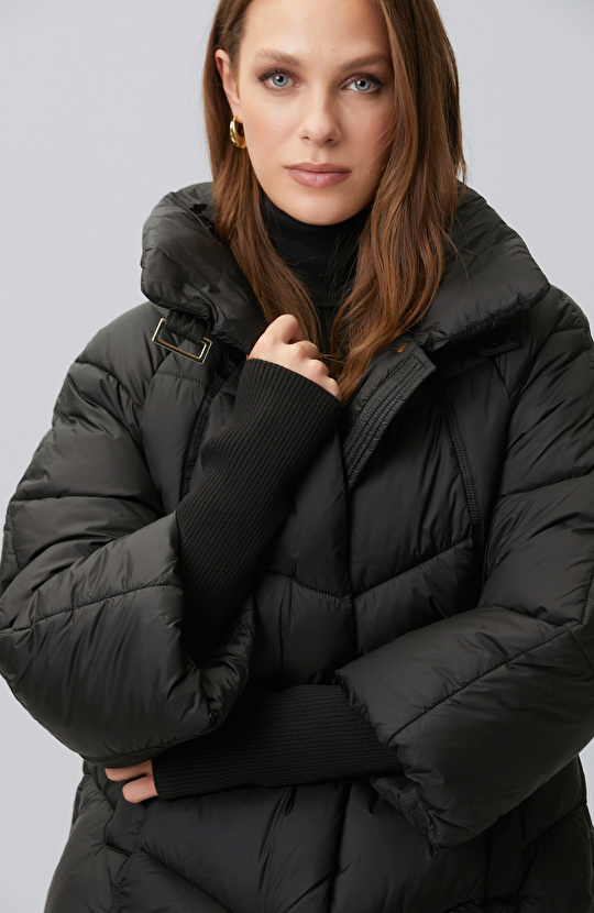 Black Oversize Puffer Coat