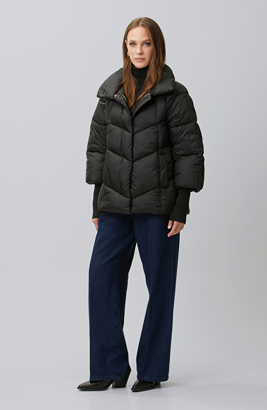 Black Oversize Puffer Coat