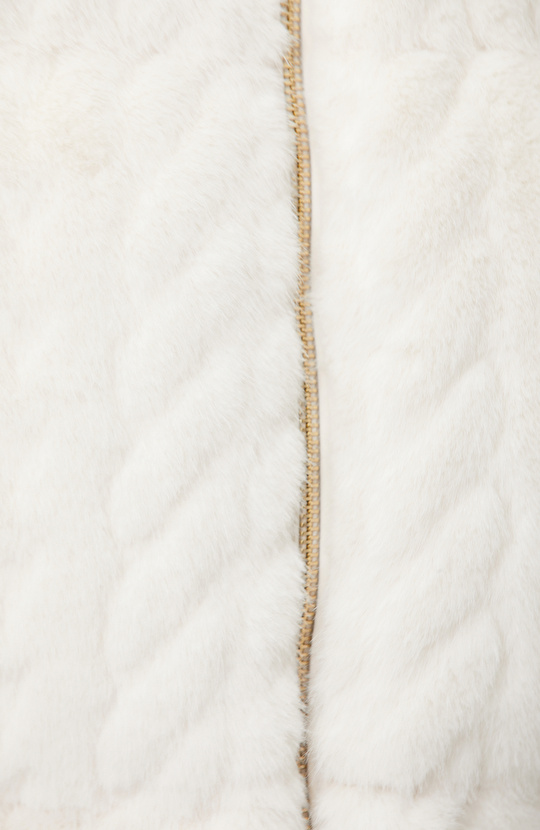 Off White Faux Fur Coat