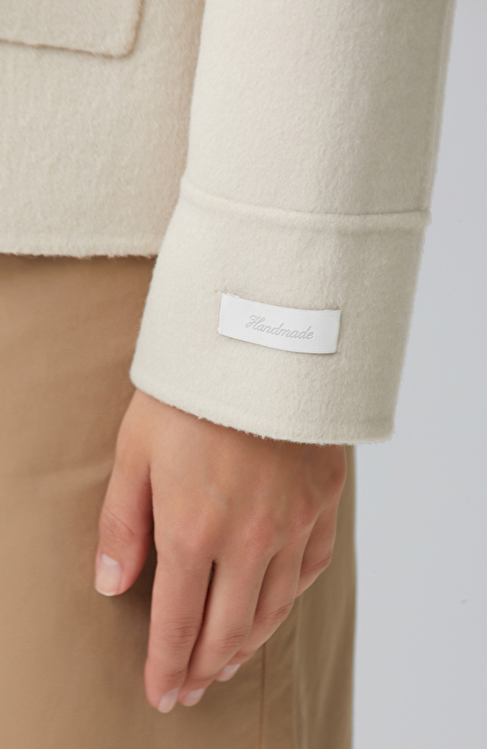 Stone Unlined Wool Blend Coat