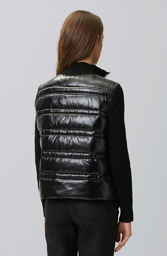 Black Sleeves Knitwear Coat