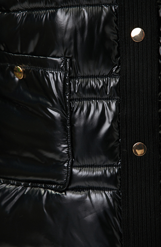 Black Sleeves Knitwear Coat