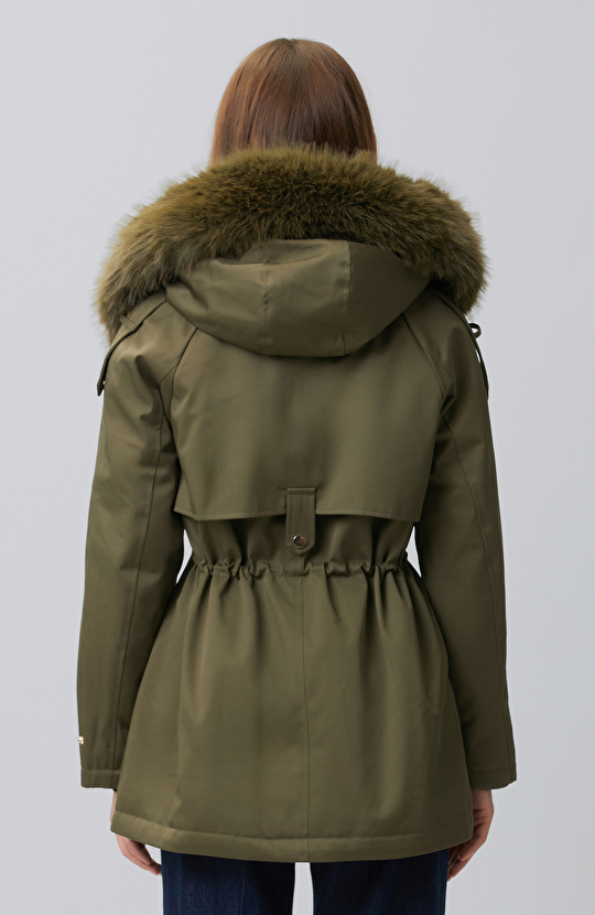 Khaki Hooded Coat