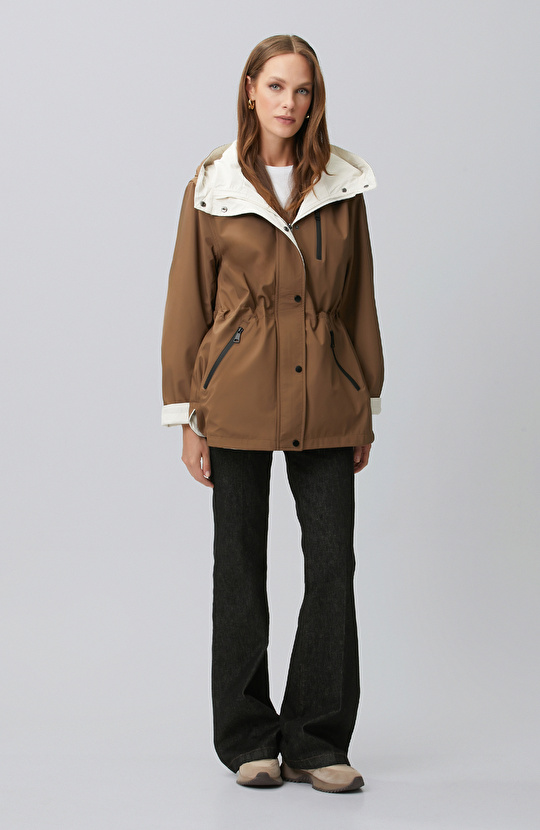 Off White Brown Double-Sided Coat