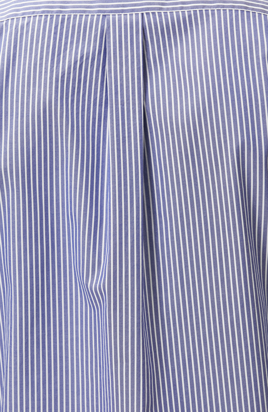Lacivert Beyaz Comfort Fit Çizgili Gömlek