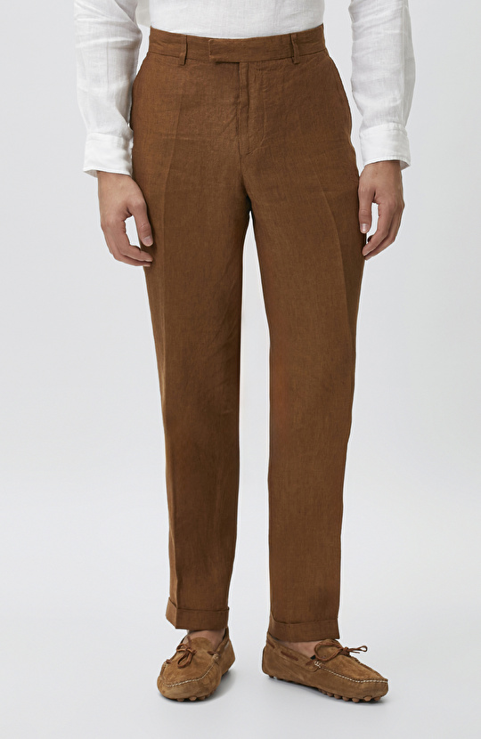Tütün Keten Jogger Pantolon