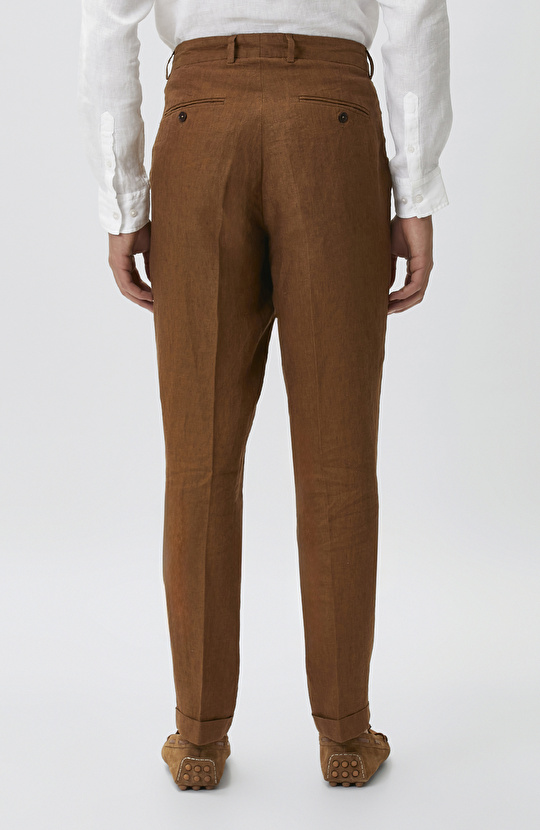 Tütün Keten Jogger Pantolon