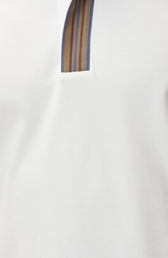 Ekru Polo Yaka Pike T-shirt