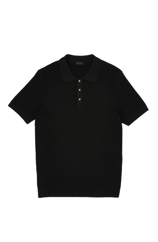 Black Rayon Knitwear Sweater