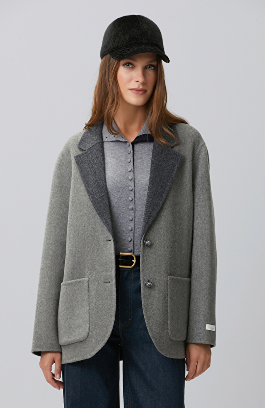 Limited Anthracite Wool Blend Double Sided Jacket