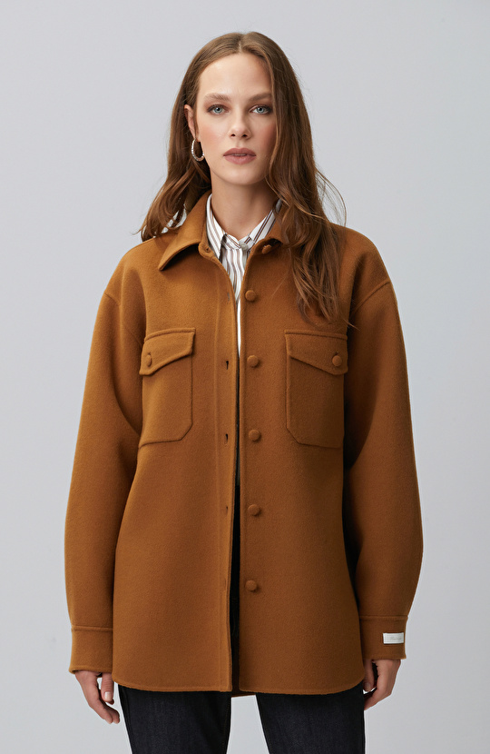 Limited Camel Yün Dış Ceket