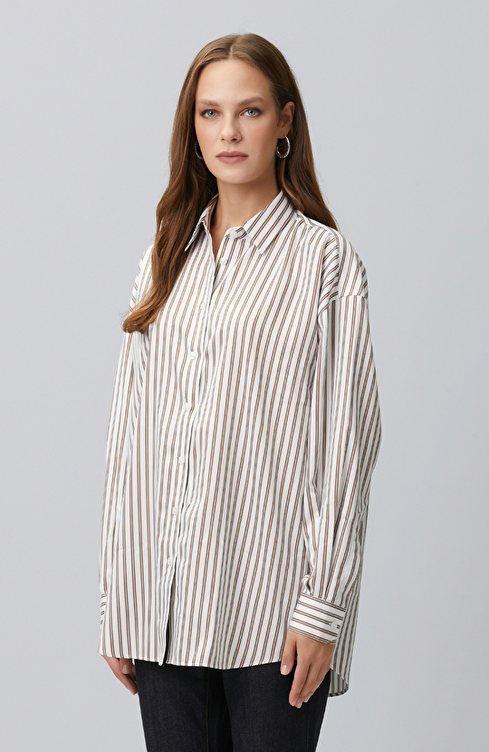 Camel Ekru Non-Iron Gömlek