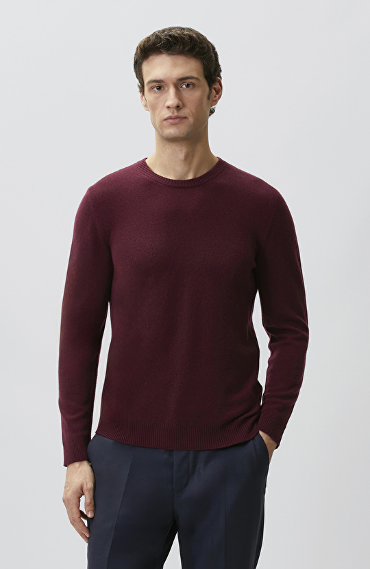 Limited Bordo Kaşmir Kazak