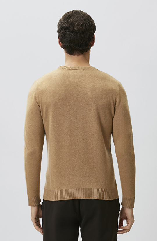 Limited Camel Kaşmir Triko Kazak
