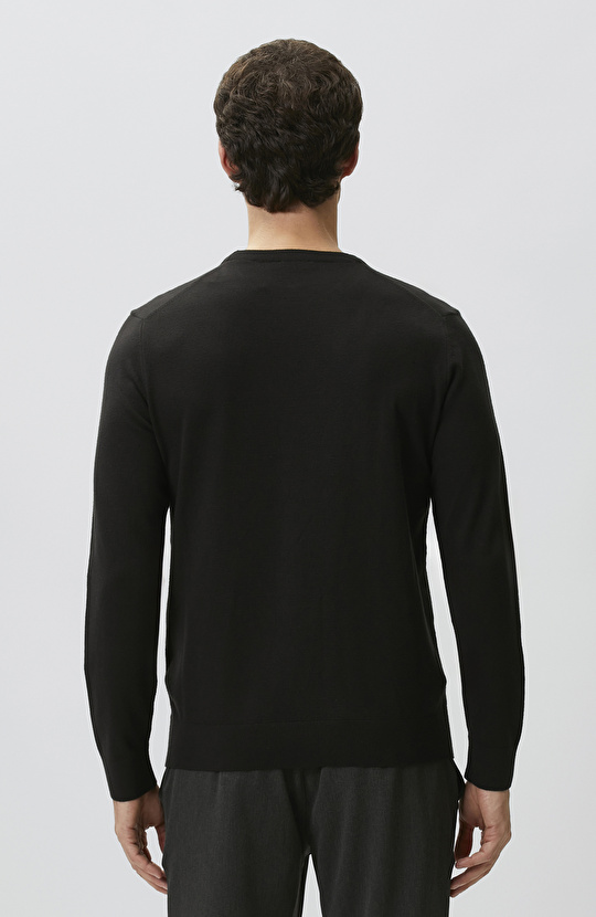Siyah Basic Triko Kazak