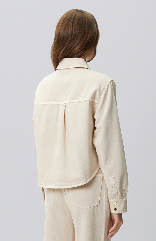 Bej Hotfixli Denim Mont