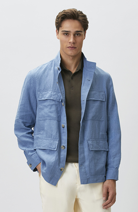 Mavi Keten Coat Ceket