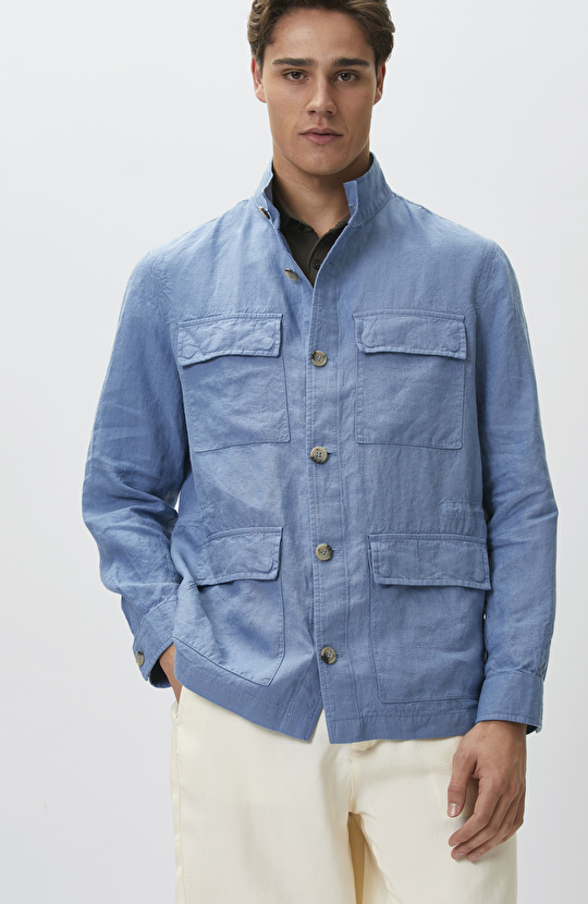 Mavi Keten Coat Ceket