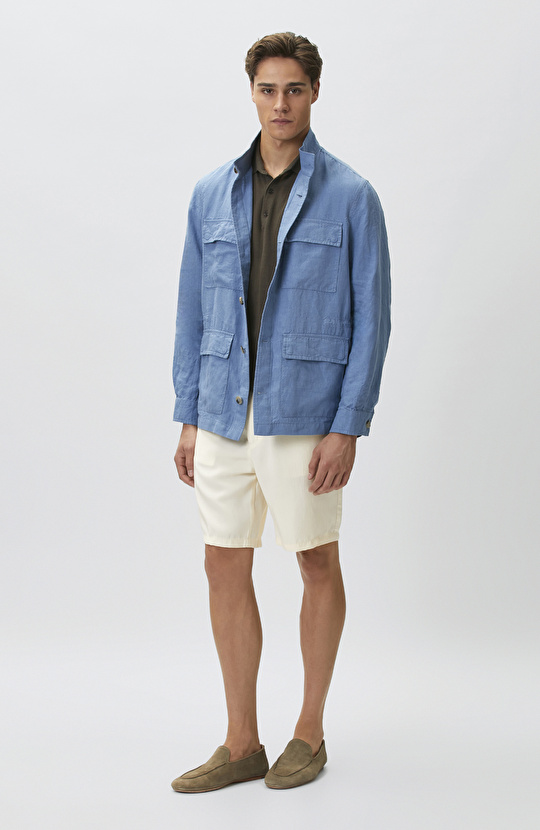 Mavi Keten Coat Ceket