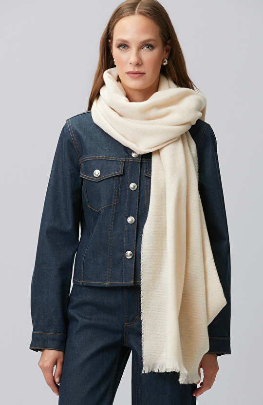 Off White Lureksi Women's Shawl