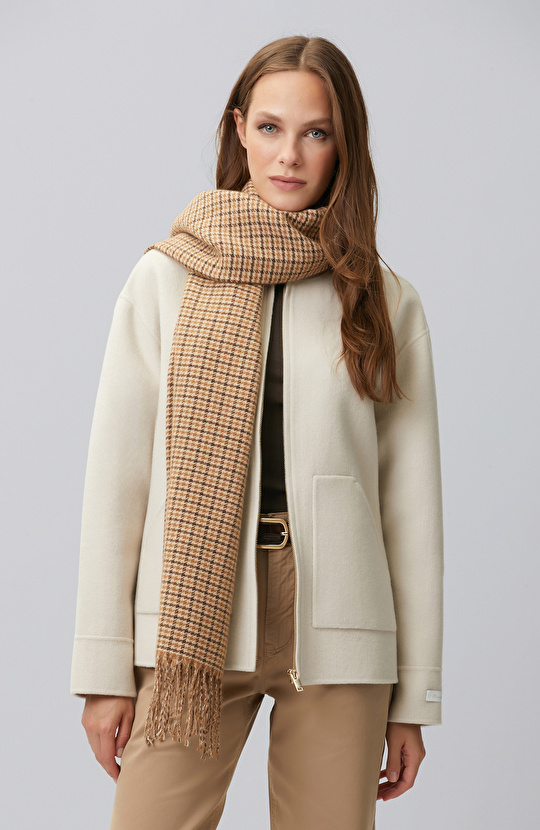 Brown Patterned Women's Shawl