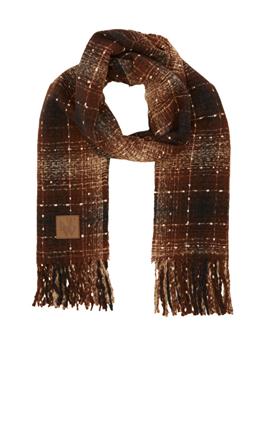 Brown Patterned Women's Shawl