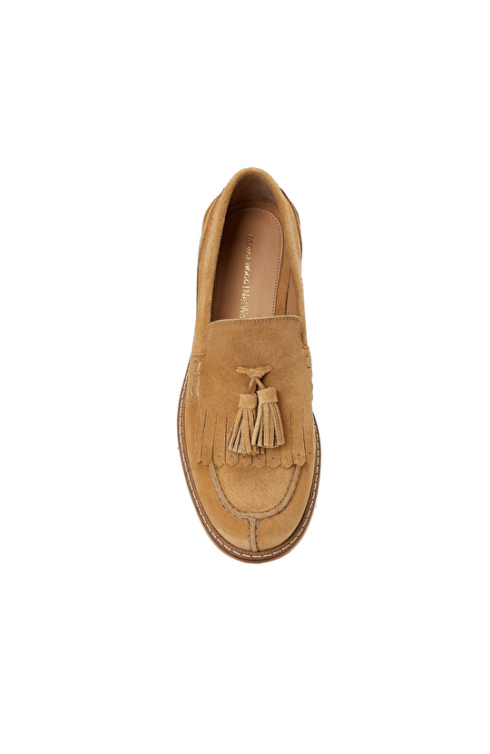 Camel Kadın Süet Loafer