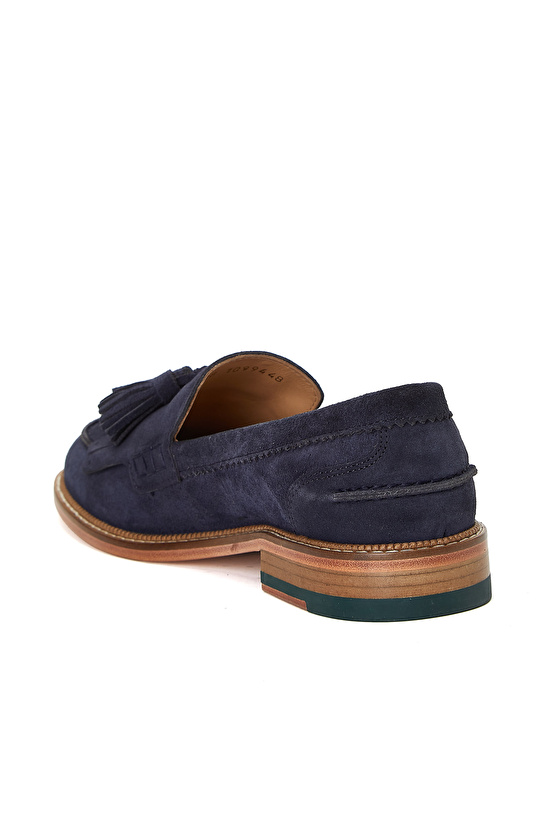 Lacivert Kadın Süet Loafer
