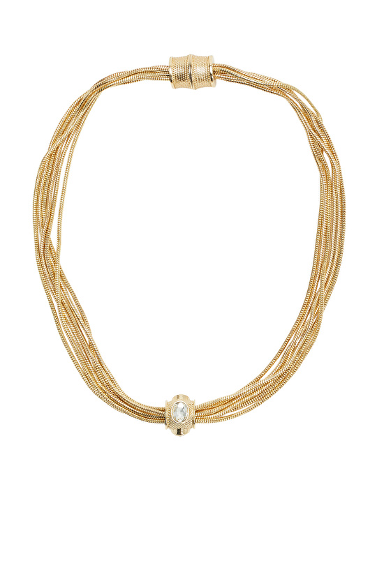 Gold Stone Detailed Multiple Necklace