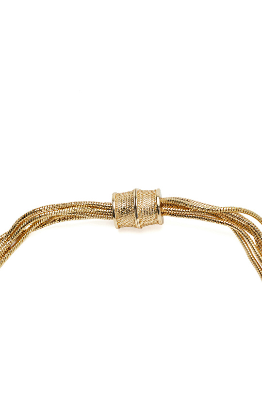 Gold Stone Detailed Multiple Necklace