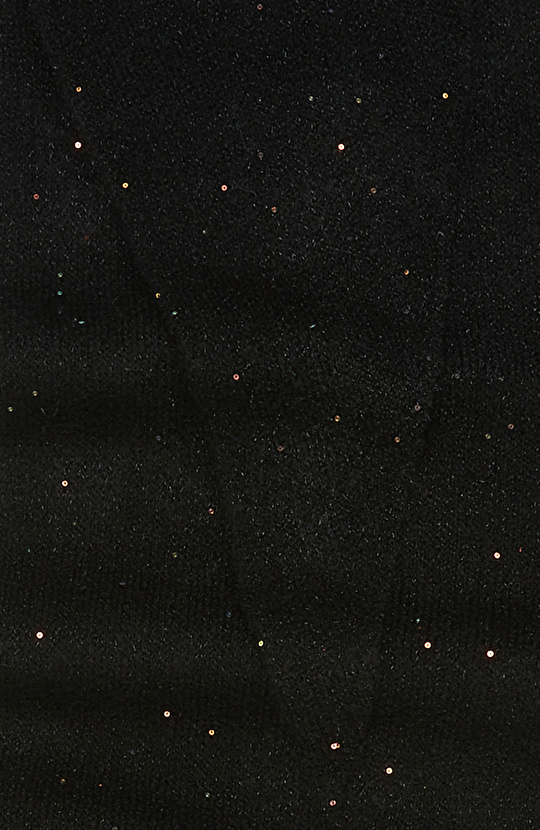 Black Gold Sequin Detailed Women's Knitted Scarf