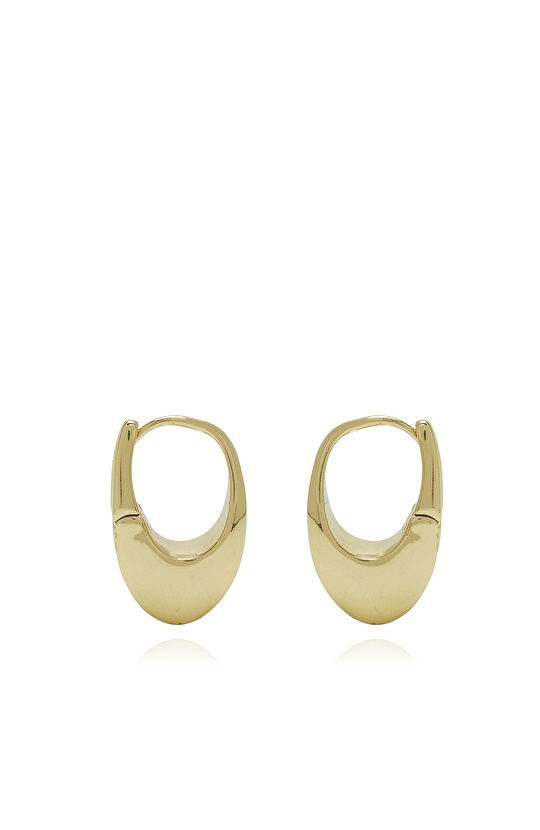 Gold Geometric Form Women's Hoop Earrings