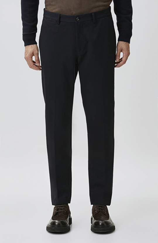 Navy Blue Modal Trousers
