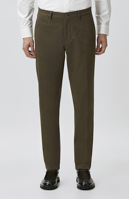 Khaki Modal Trousers
