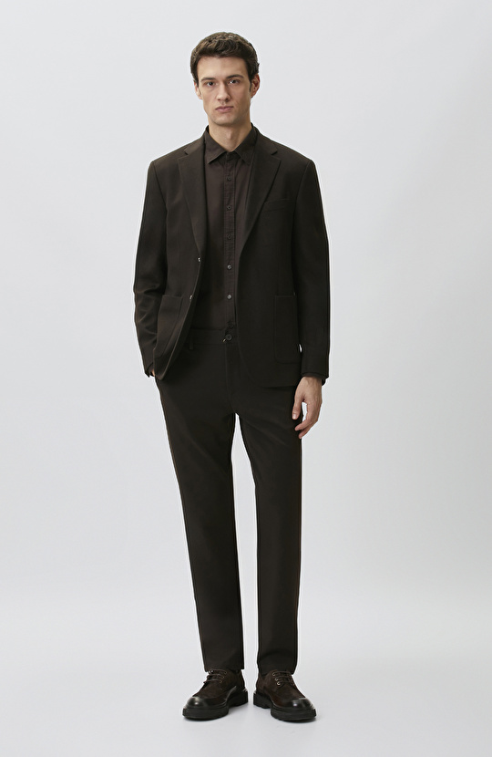Brown Diagonal Trousers