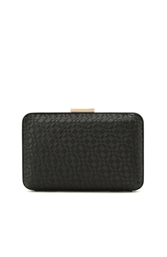 Siyah Desenli Kadın Clutch