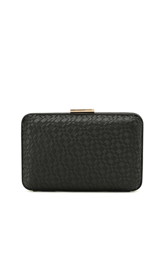 Siyah Desenli Kadın Clutch