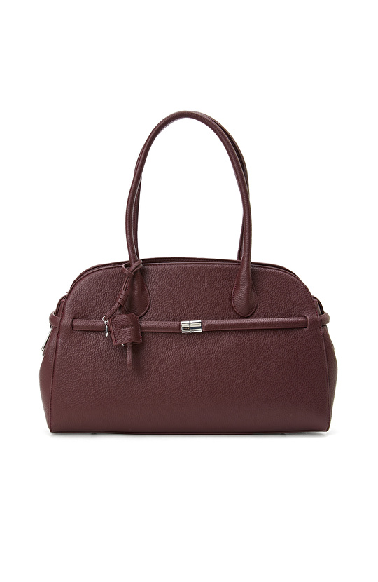 Burgundy Women's Faux Leather Shoulder Bag