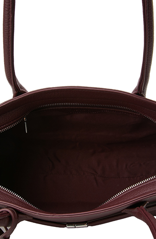 Burgundy Women's Faux Leather Shoulder Bag
