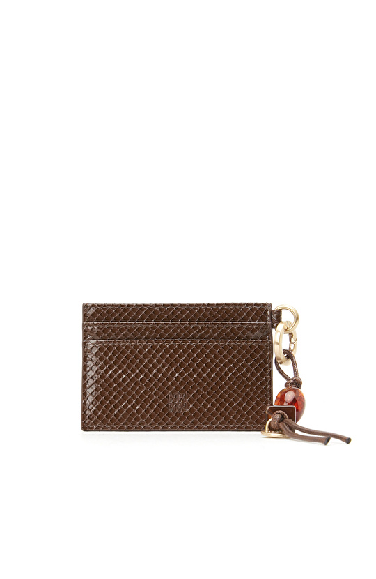 Brown Charm Detailed Women's Card Holder