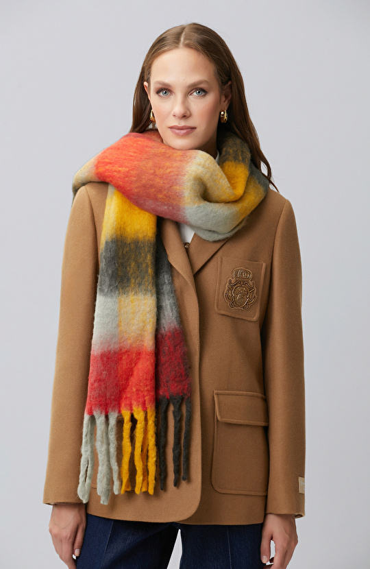 Colorblocked Women's Thick Scarf