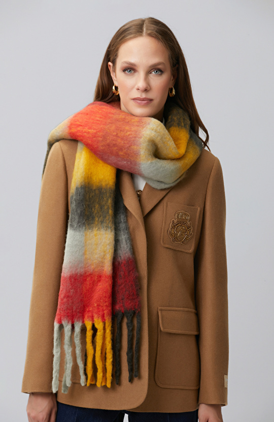 Colorblocked Women's Thick Scarf