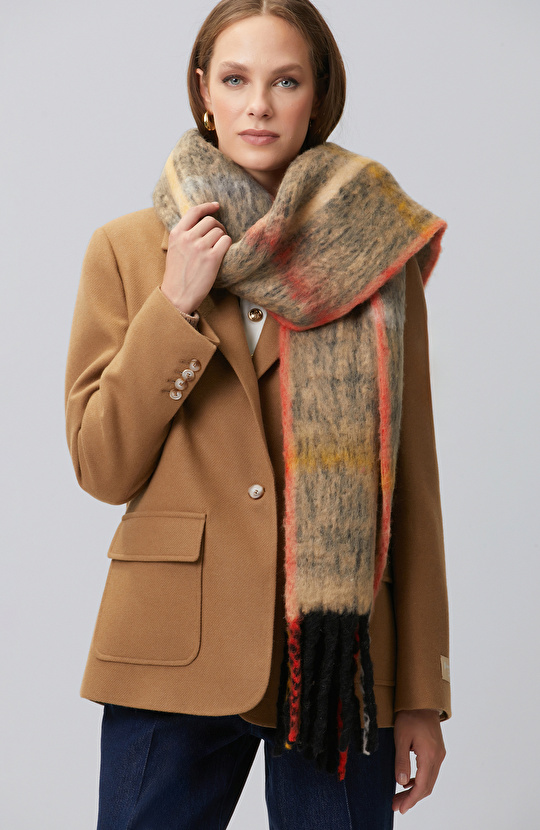 Colorblocked Women's Thick Scarf