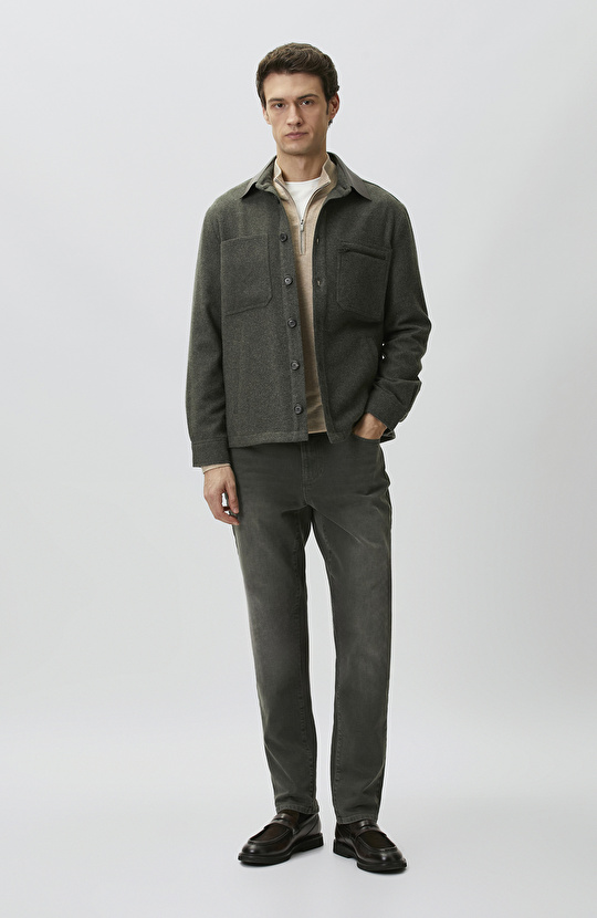 Haki Slim Fit Denim Pantolon