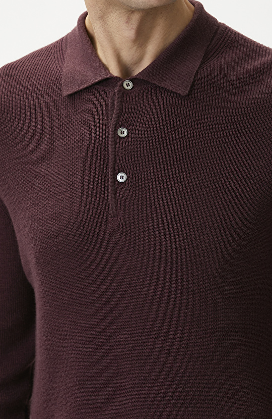 Bordo Polo Yaka Kazak