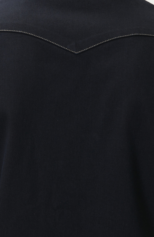 Comfort Fit Navy Blue Denim Shirt