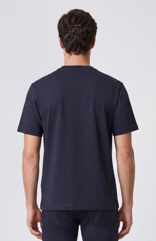 Navy Blue Embroidery Detailed T-shirt