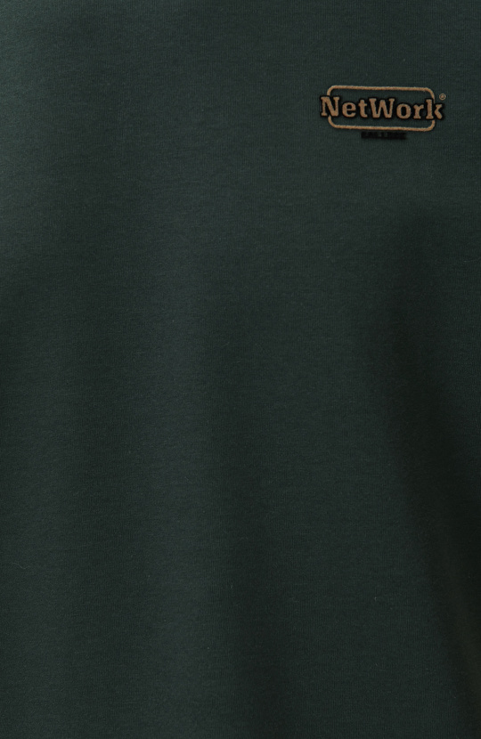 Yeşil Nakış Detaylı T-shirt