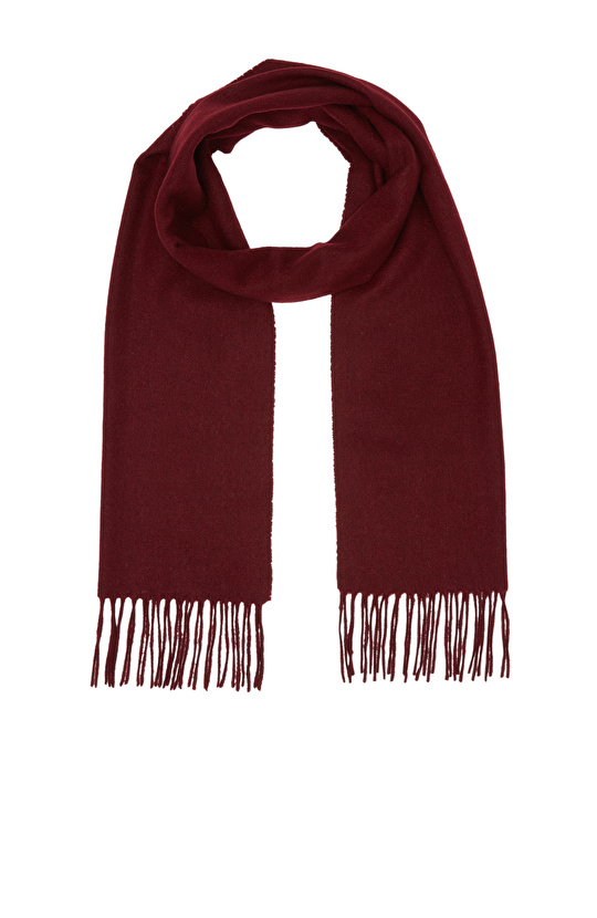 Bordo Erkek Kaşmir Atkı