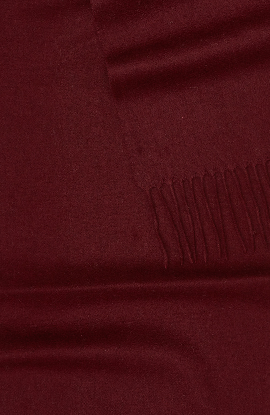 Burgundy Tasseled Men's Cashmere Scarf